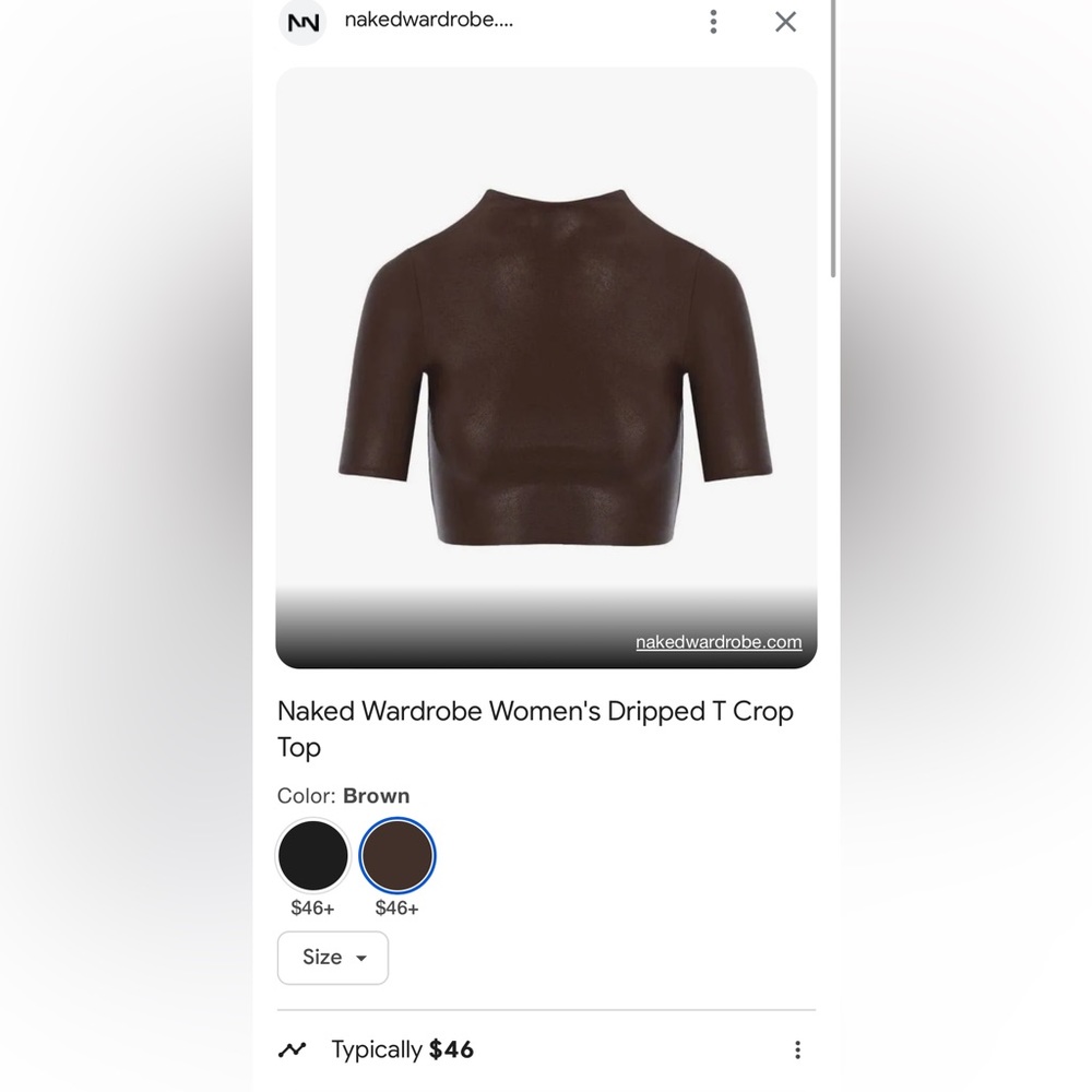 Naked Wardrobe Drip Short Sleeve Crop Top